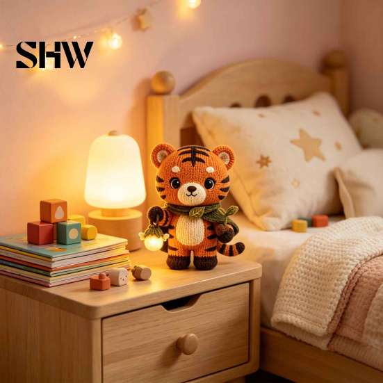 Small Animal Decoration Handmade Knitted Doll for Kids, Soft Crochet Forest Plush Toy, Healing Gift Friends Cute Hand Woven Stuffed Doll, Unique