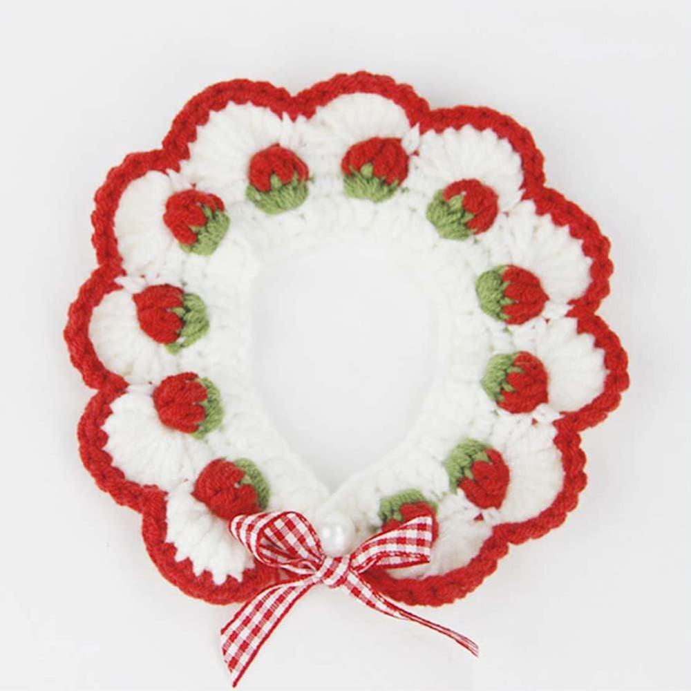 Cotton Scarf Set Adjustable Collar Pet Outfit Cute Breakaway Kitten Collar  Cat