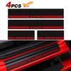 4x For Chevrolet Silverado 2500 Cab Red Carbon Fiber Door Sill Protector Cover