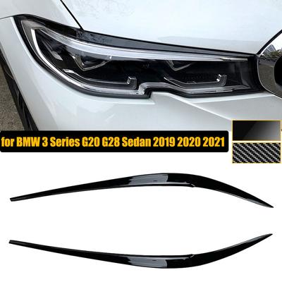 Веки для BMW 3 серии G20 G28 320i 325i 330i передние фары крышка для бровей наклейка обвес автомобиля
