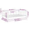 Dog Bed 95.5 x 65.5 x 28 cm Solid Pine Wood