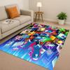 3D Retro Game Rockman Mega Man Living Room Non-Slip Area Rug Soft Carpet for Bedroom Playroom Sofa,Easy Clean Home Decor Doormat