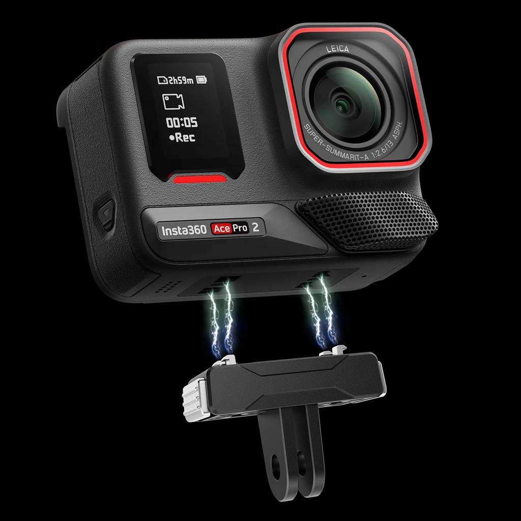 Магнитное быстросъемное базовое крепление для Insta360 X5/Ace Pro/Ace Pro 2 Магнитный адаптер Держатель для езды Аксессуар для спортивной камеры