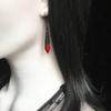 Викторианские Готические Длинные Конические Красные Стеклянные Кристальные Подвески Серьги-Капли для Женщин Хэллоуин Вечеринка Украшения Подарки