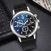 Fashion Stainless Steel Mesh Three Eyes Six Needle Men's Quartz Watch