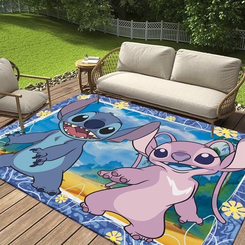 1pc Stitch Pattern Area Rug Soft Flannel Floor Mat for Living Room,Office,Bedroom and Carpet