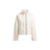 Originals Trefoil Solid Stand Collar Full Zip Long Sleeve Jacket Women Jackets White IC5446