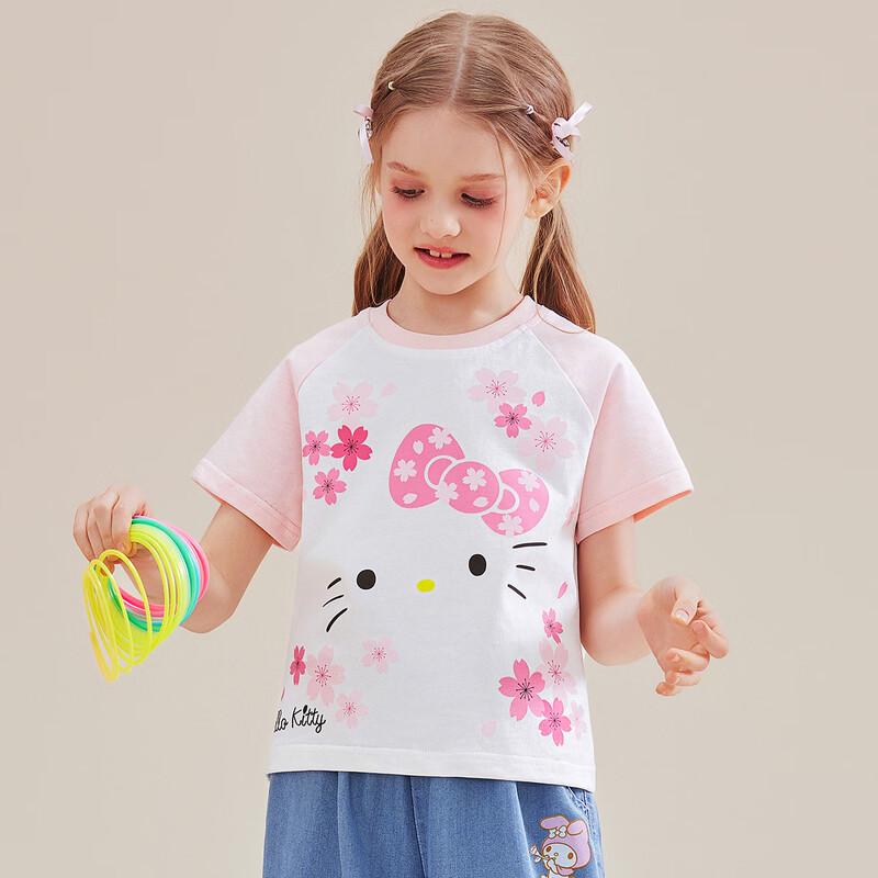 Hello Kitty Детская футболка с коротким рукавом и мультяшным принтом