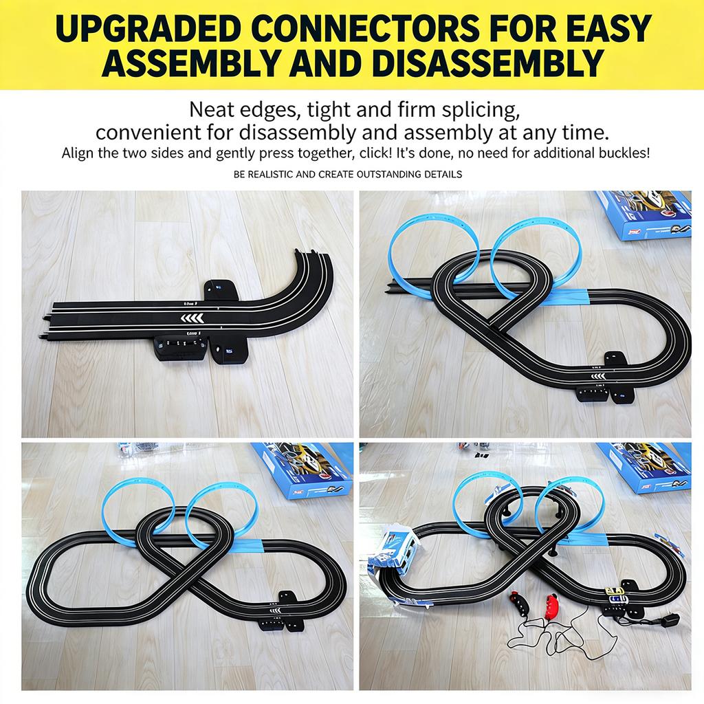 AGM Sonic Storm Набор трека для слот-каров – Электрический гоночный трек для 2 игроков для детей и семейного развлечения