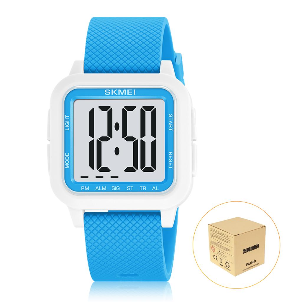 SKMEI 2691 Men's Sports Digital Watches 50M Waterproof Fashion Electronic Wristwatch Women Clock EL Light Week Date Display