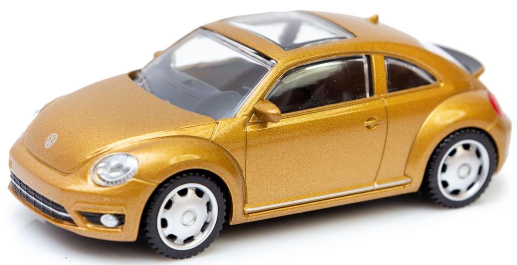 Volkswagen Beetle Złoty Model Auta 1:43 Samochodzik Kolekcjonerski