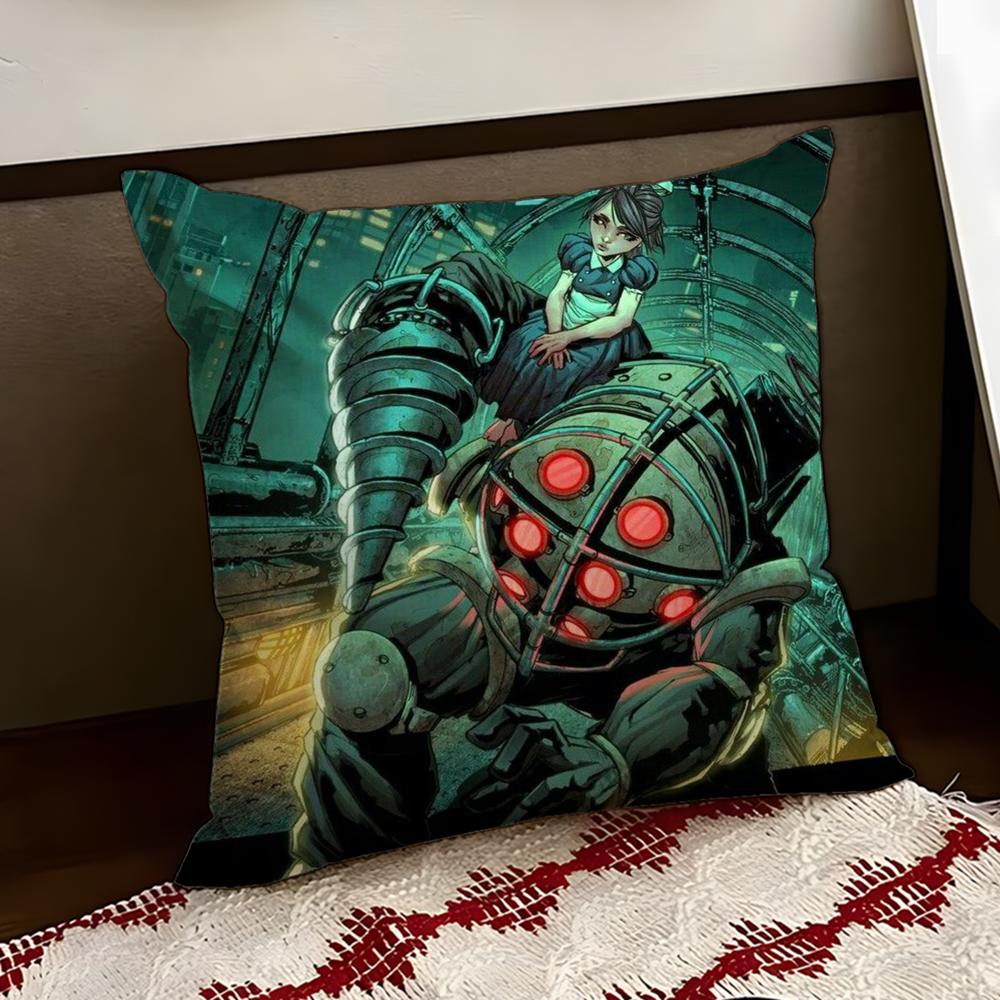 Фан-арт BBioShock RaptureS Наволочка Двусторонняя Мягкая Прочная Подушка Чехол Для Дома Автомобиля Многоцелевое Использование для Повседневного Комфорта