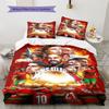 3-Piece Soccer Team Themed Bedding Set (1 Duvet Cover, 2 Pillowcases; Inserts Not Included) – Ideal for a Fan's Bedroom Decor