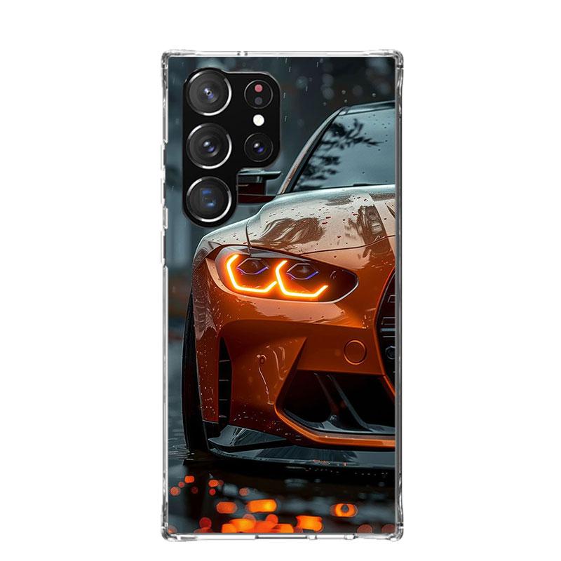 Черно-белый Спортивный для B-BMW Чехол для телефона Для Samsung Galaxy S26 Ultra S23 S24 S25 Edge S20 FE S21 S22 Plus Мягкий Чехол с принтом