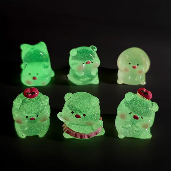 Миниатюрная фигурка свиньи Мини-фигурка розовой свинки Мультяшное животное из смолы Топперы для торта для DIY Сказочного сада Моховый пейзаж Террариум Комнатное растение Кукольный домик