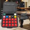 Billiard Ball Carrying Case, Storage Box with Internal Zip Pocket, Travel Bag Carry Handle