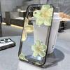 Зеленая масляная живопись цветок подходит для чехла на телефон iPhone17promax Apple 16 14/13 прозрачный 15 импортная торговля