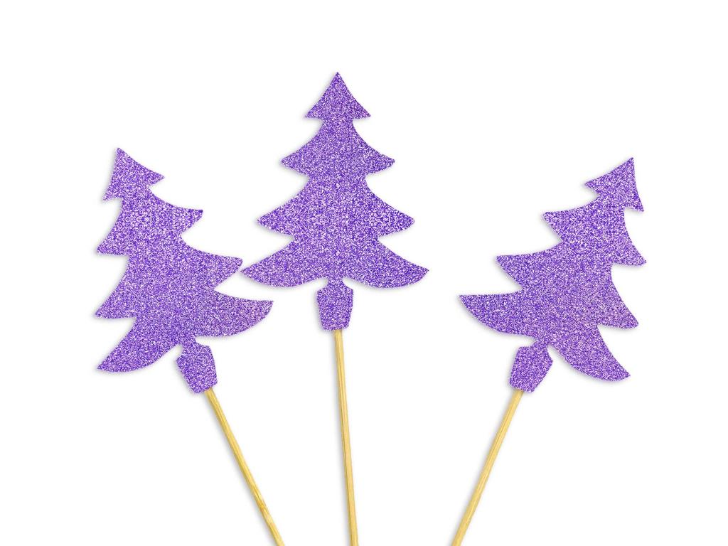 Darling Souvenir| Christmas Tree Cupcake Toppers| Dessert Decorations - Pack Of