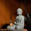 Спокойный Будда Каменная Скульптура с Держателем для Свечи-Тейлайт и Благовоний Медитирующий Будда Статуэтка Фигурка Декор