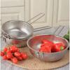 Stainless Steel Stainless Steel Colander Ergonomic Handle Draining Basket  Kitchen Use