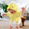 Костюм цыпленка, мягкий плюшевый комбинезон с цыпленком из мультфильма, свободный комбинезон с капюшоном, без раздражения, на молнии, наряд для разбивания яиц для новорожденного, реквизит для фотосессии для малышей