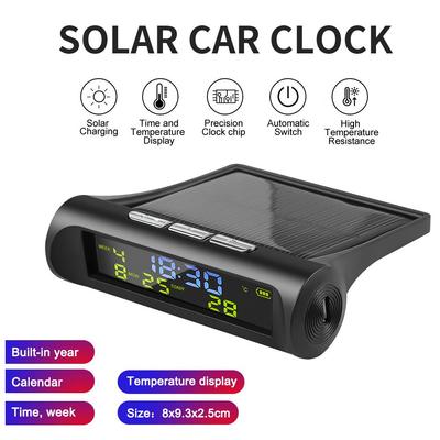 Автомобильные цифровые часы с TPMS Look, солнечные автомобильные цифровые часы с ЖК-дисплеем, время, дата, дисплей температуры в автомобиле, аксессуары для салона автомобиля
