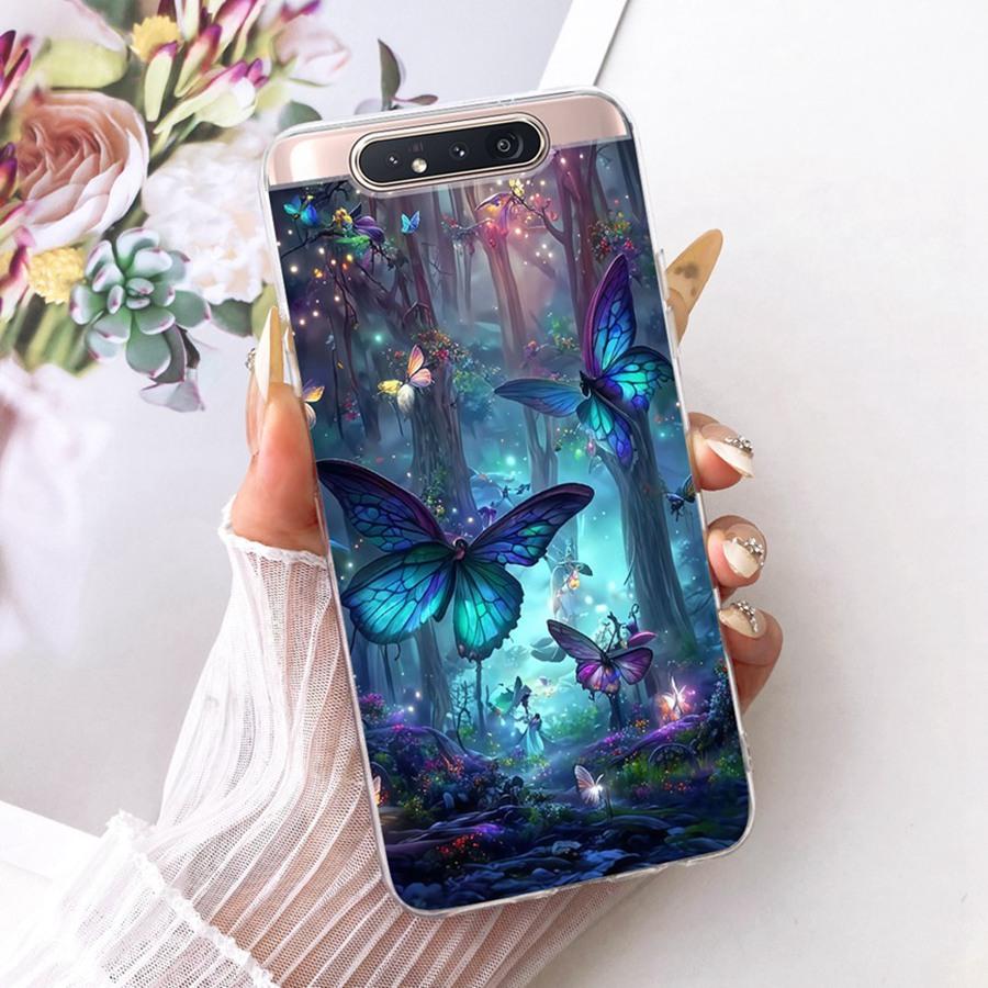 Чехол для Samsung A80 Galaxy A90 4G SM-A805F Задняя крышка телефона Для SamsungA80 A 90 4G Стильный чехол Мягкий силиконовый бампер из ТПУ Coque