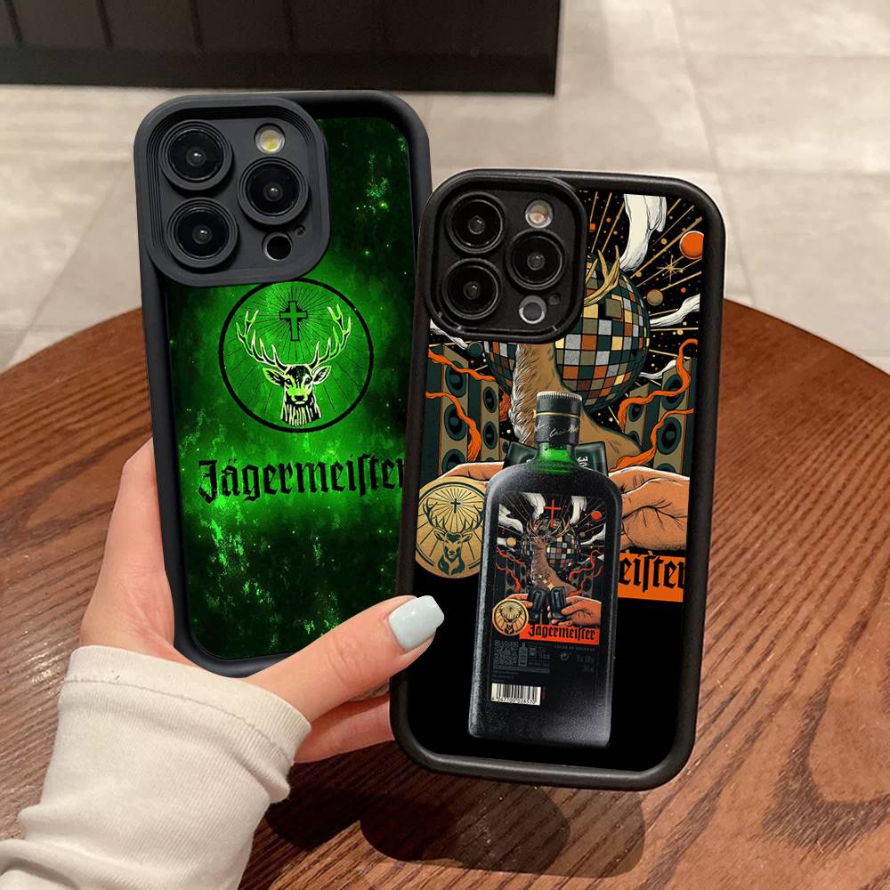 Горячий J-Jagermeisters Для iPhone 17 16 15 14 13 12 11 Pro Max Plus Черный Чехол из ТПУ с Полным Покрытием, Ударопрочный