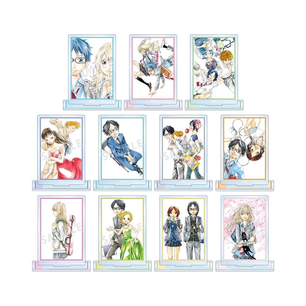 Твоя апрельская ложь Торговые акриловые стенды Коробка из 11 штук