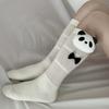 Ladies Spring and Autumn All Kinds of Cute Panda Breathable Calf Pile Socks