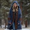 Halloween Animal 3D Print Hooded Cloak Coat Womens Streetwear Casual Long Cardigan