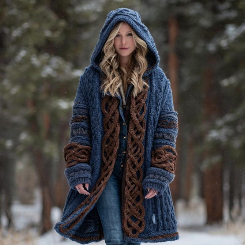 Halloween Animal 3D Print Hooded Cloak Coat Womens Streetwear Casual Long Cardigan
