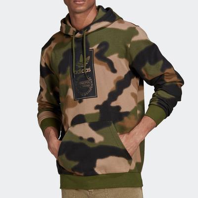 Мужская толстовка с капюшоном Adidas Originals в камуфляжной расцветке GN1879