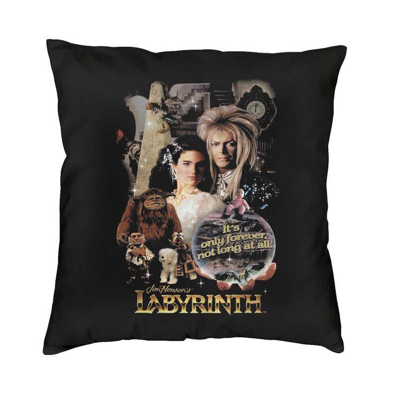 Labyrinth Movie Cushion Cover x Soft Horror Adventure Movie Throw Pillow Case for Sofa Car Square Pillowcase Decoration