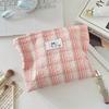 Fashion Plaid Cosmetic Bag Portable Travel Toiletry Bag Women Large Capacity Zipper Make Up Organizer Makeup Storage Bag