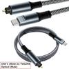 Плетеный USB C - Оптический Аудио Кабель 3 фута USB C - Toslink Оптический Кабель с Позолоченным Разъемом для Телевизора/Саундбара, Sony PS5