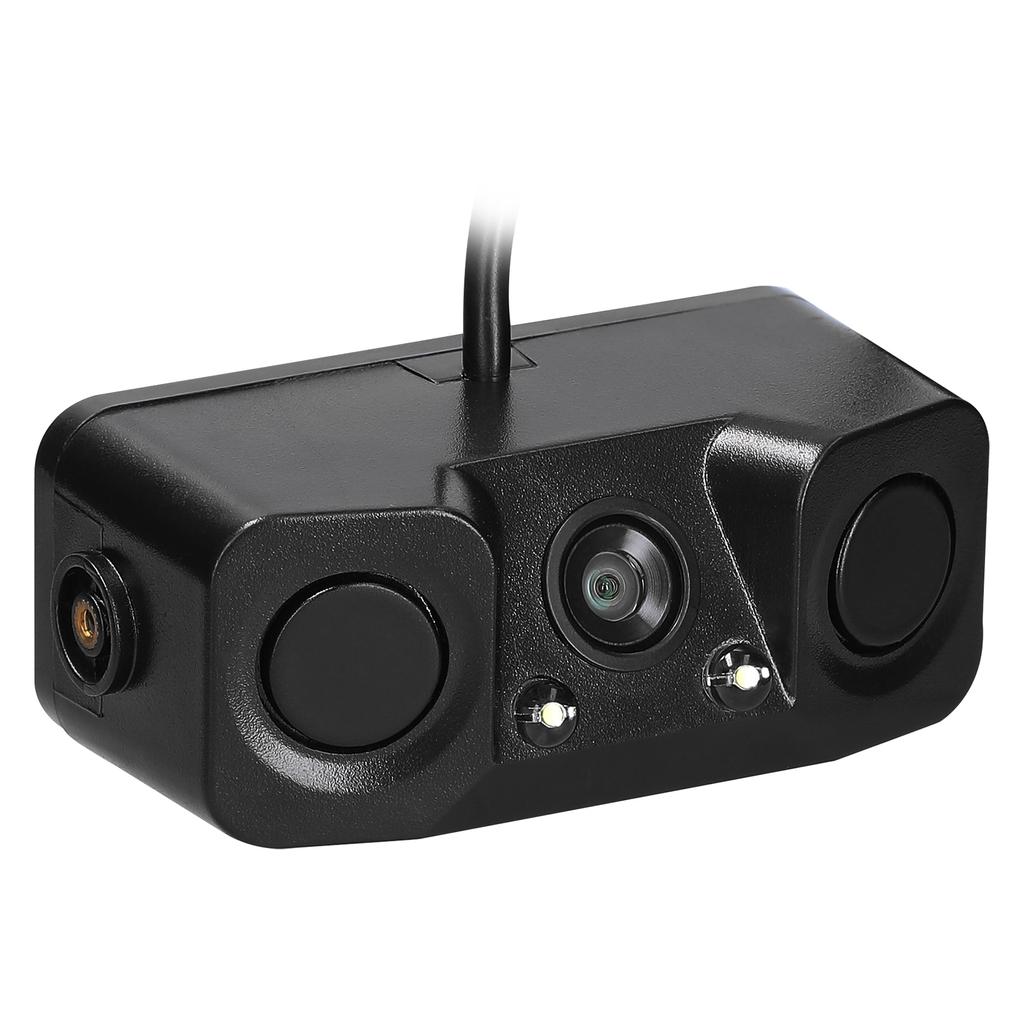 3 в 1 Визуальный реверсивный радар Камера Водонепроницаемая видеокамера заднего вида Автомобильная резервная камера с 2