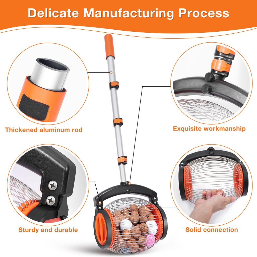 Роликовый сборщик орехов ручной сборщик шаров многофункциональный садовый инструмент для грецких орехов каштан Fr