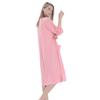 Women's Plus Size Mid-Length Zipper Nightgown and Wearable Bath Towel - Spring/Summer Collection