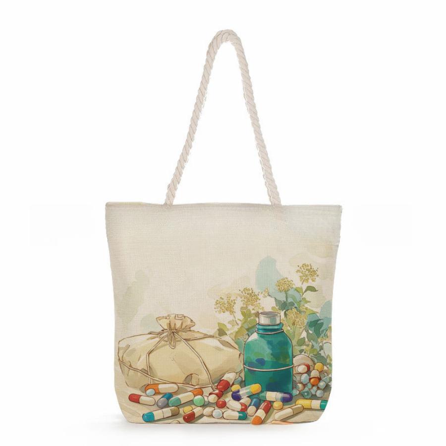 Серия 'Медицина и здравоохранение' печать толстая веревка однолямочная пляжная сумка 7351 KTB