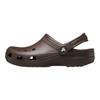 Crocs Классические клоги из искусственной кожи, модные и универсальные дырчатые туфли унисекс, коричневые