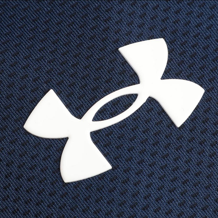 Under Armour Трикотажные жаккардовые силиконовые облегающие спортивные брюки с логотипом на шнуровке мужские брюки College-Blue 22500705-408