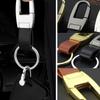 Luxury Leather Fashion Simple Car Key Chain Key Holder Men's Waist Buckle Metal Keychain Keyring