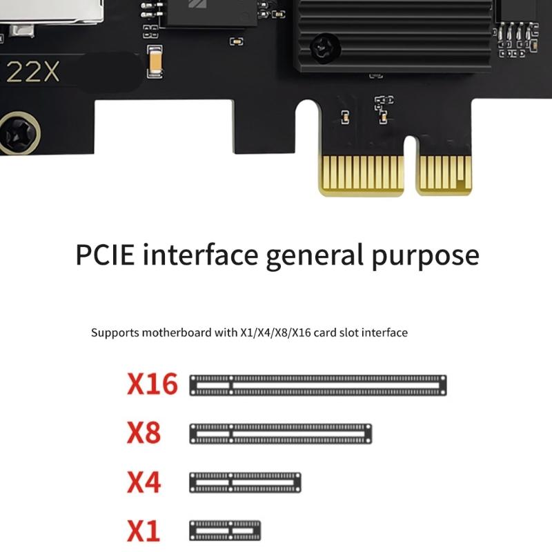 Сетевой адаптер PCIe X1, карта Ethernet 2,5 Гбит/с 2500 Мбит/с с чипом I226 V, быстрая сетевая карта