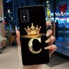 Shockproof  Phone Case For ZTE Blade L9 Silicone Black Soft Pretty A To Z Letter Glitter Crown Pattern Protective Back Case