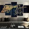 No Framed Gun Movie Mural 5 Pieces Modular Wall Art Canvas Posters Sheets for Paintings for Living Room Home Decor Pictures