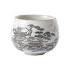 Ceramic Master Cup Household Tengwang Pavilion Landscape Kung Fu Tea Set Teacup High-grade Huangru Kiln Tea Cup with Gift