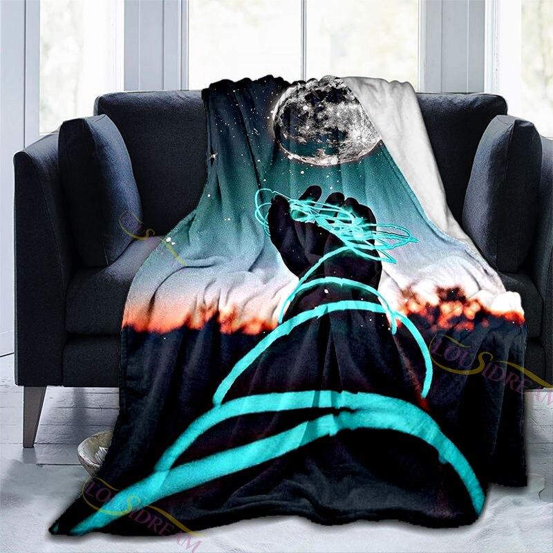 Одеяло с кубиком Рубика, геймпад с узором, теплое мягкое фланелевое одеяло для дивана, одеяло для дремоты, всесезонное универсальное одеяло для взрослых и детей