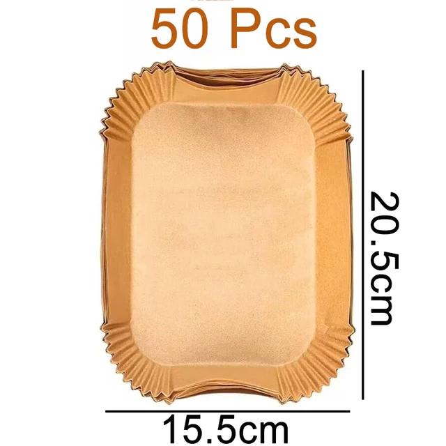 Rectangle Disposable Air Fryer Paper Non-Stick Kitchen Baking Airfryer Mat Oilproof Barbecue Pad Baking Paper Liner Accessories