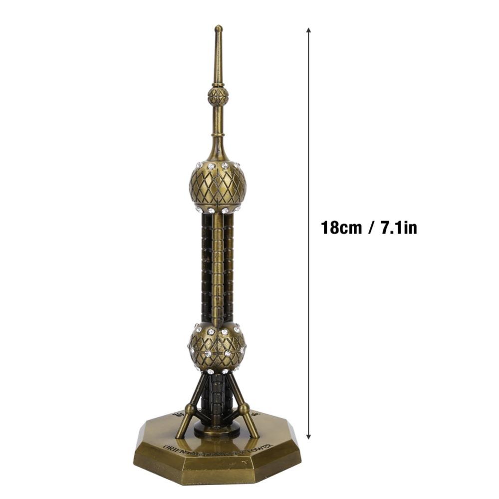 Electroplating Workmanship TV Tower Building Replica Shanghai Souvenir Model  China Tour Souvenir